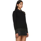 Balmain Black and Silver Cashmere Sweater