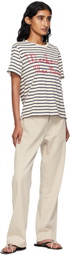 Weekend Max Mara Navy & Off-White Olga T-shirt