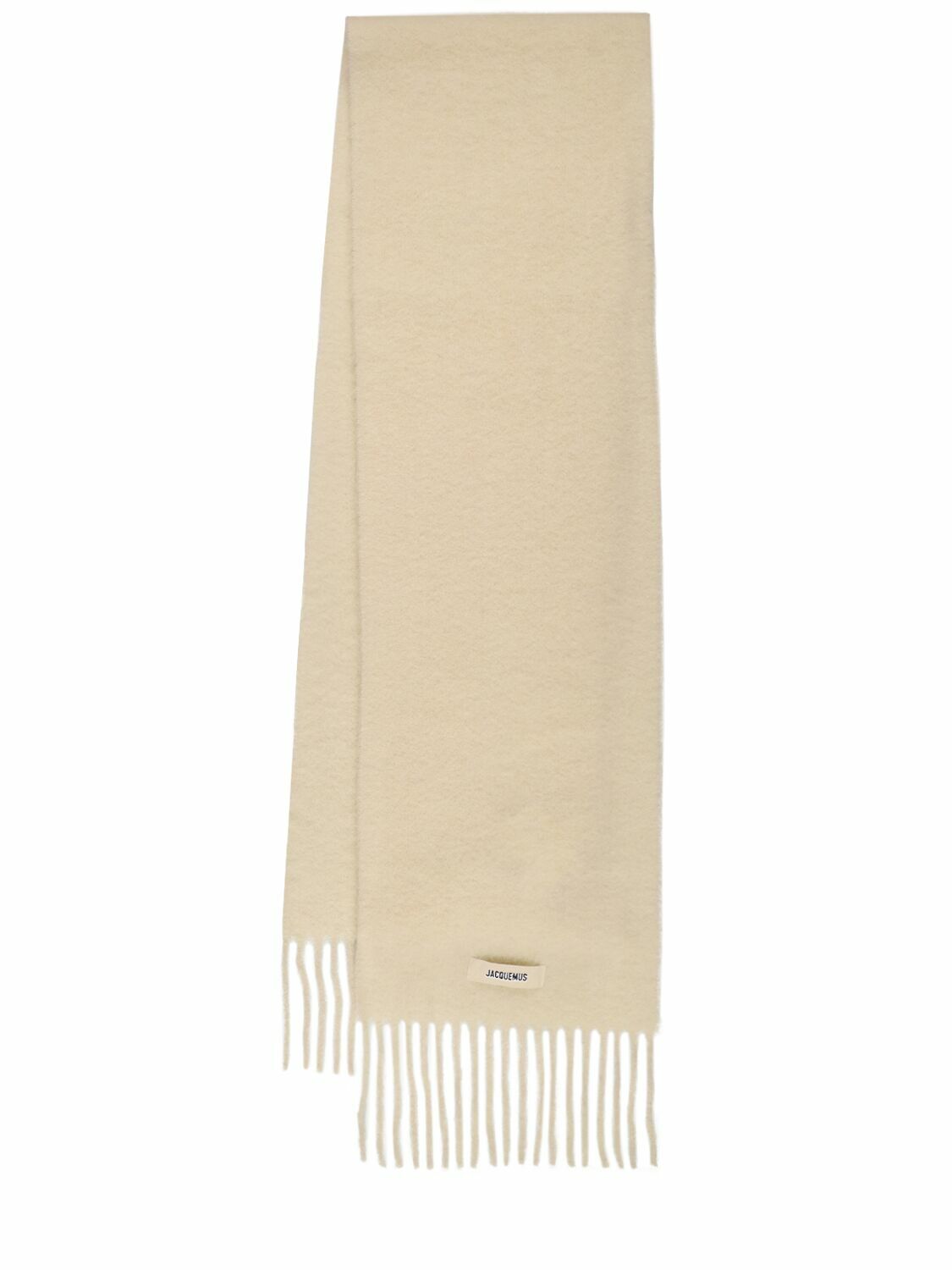 Jacquemus アイボリー L'echarpe Carro マフラー Jacquemus L'echarpe Carro Knitted Scarf - Off White - One