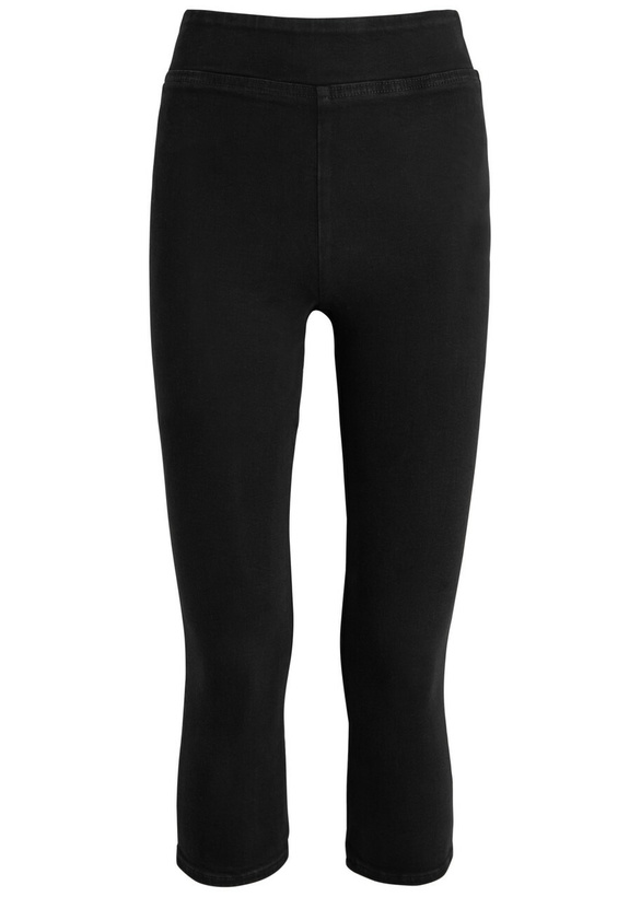 Photo: Frame Jetset City Denim Capri Trousers Black