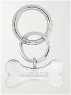 Balenciaga - Logo-Engraved Silver-Tone Key Fob