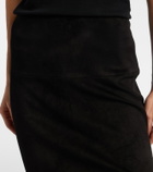 Stouls Gin suede midi skirt