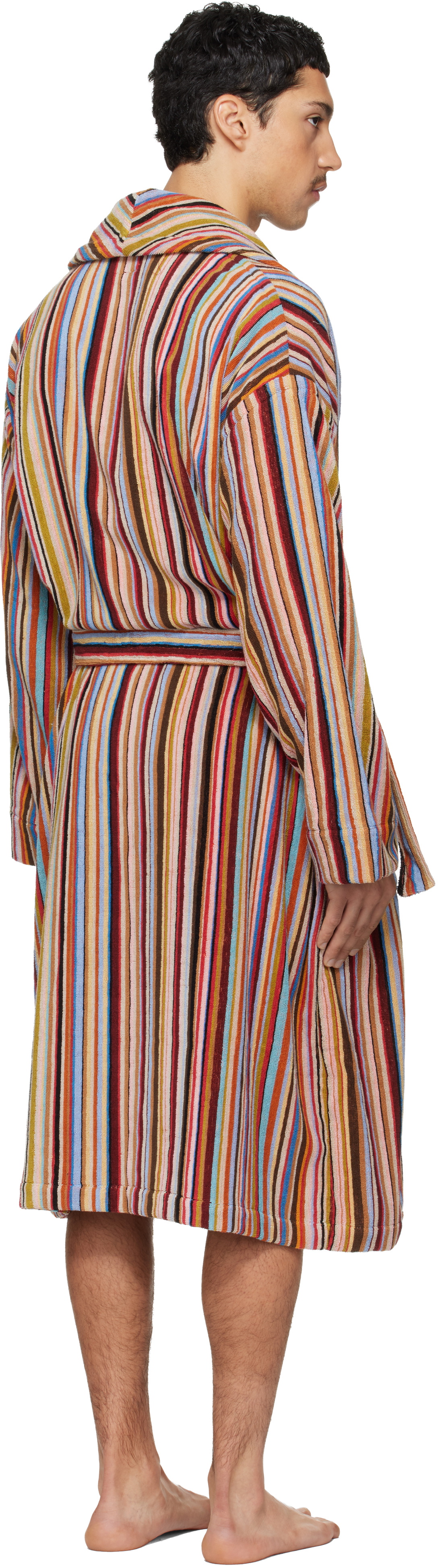 Paul Smith Multicolor 'Signature Stripe' Woven Cotton Robe