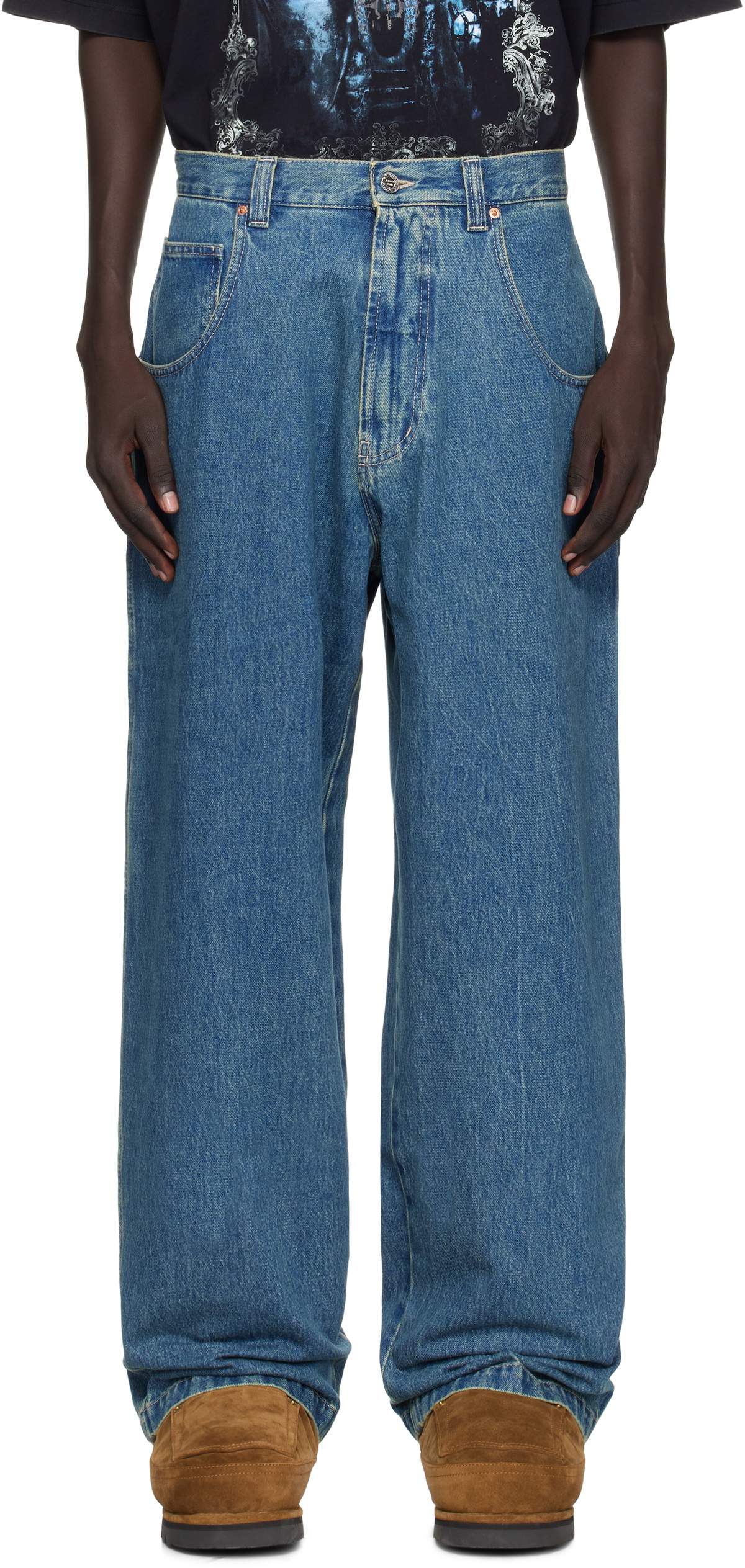 VETEMENTS Blue Destroyed Jeans Vetements