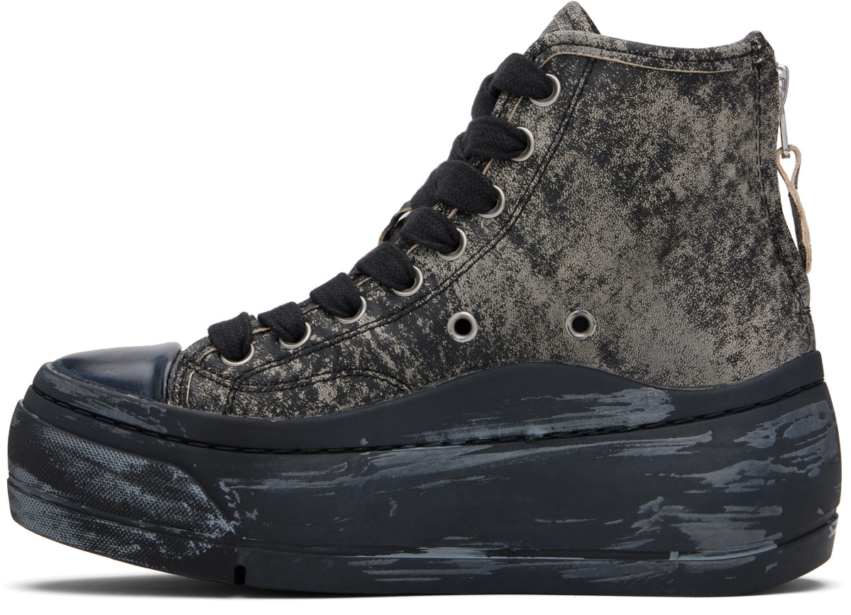 R13 Gray & Black Kurt High Top Sneakers