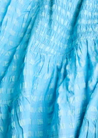 Lovebirds Tatiana Gingham Seersucker Midi Dress Bright Blue