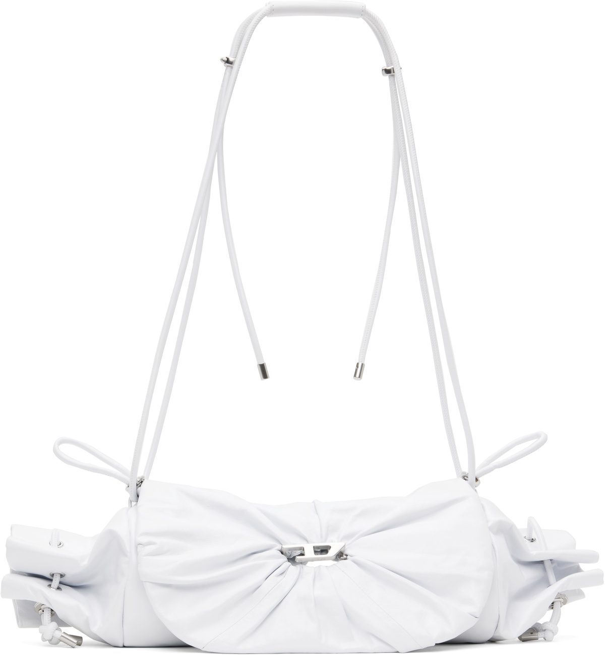 Diesel White Scrunch-D Shoulder M Bag Diesel