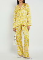 Bernadette Louis Floral-print Stretch-silk Pyjama Shirt Multi Print