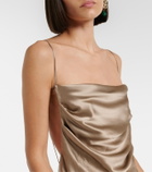 Saint Laurent Open-back silk satin gown