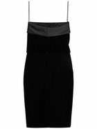 SAINT LAURENT - Viscose Blend Strapless Midi Dress