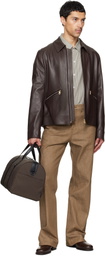 Paul Smith Khaki Cordura Laser 'Signature Stripe' Duffle Bag