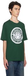 Balmain Green Flocked T-Shirt