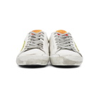 Golden Goose White and Yellow Superstar Sneakers