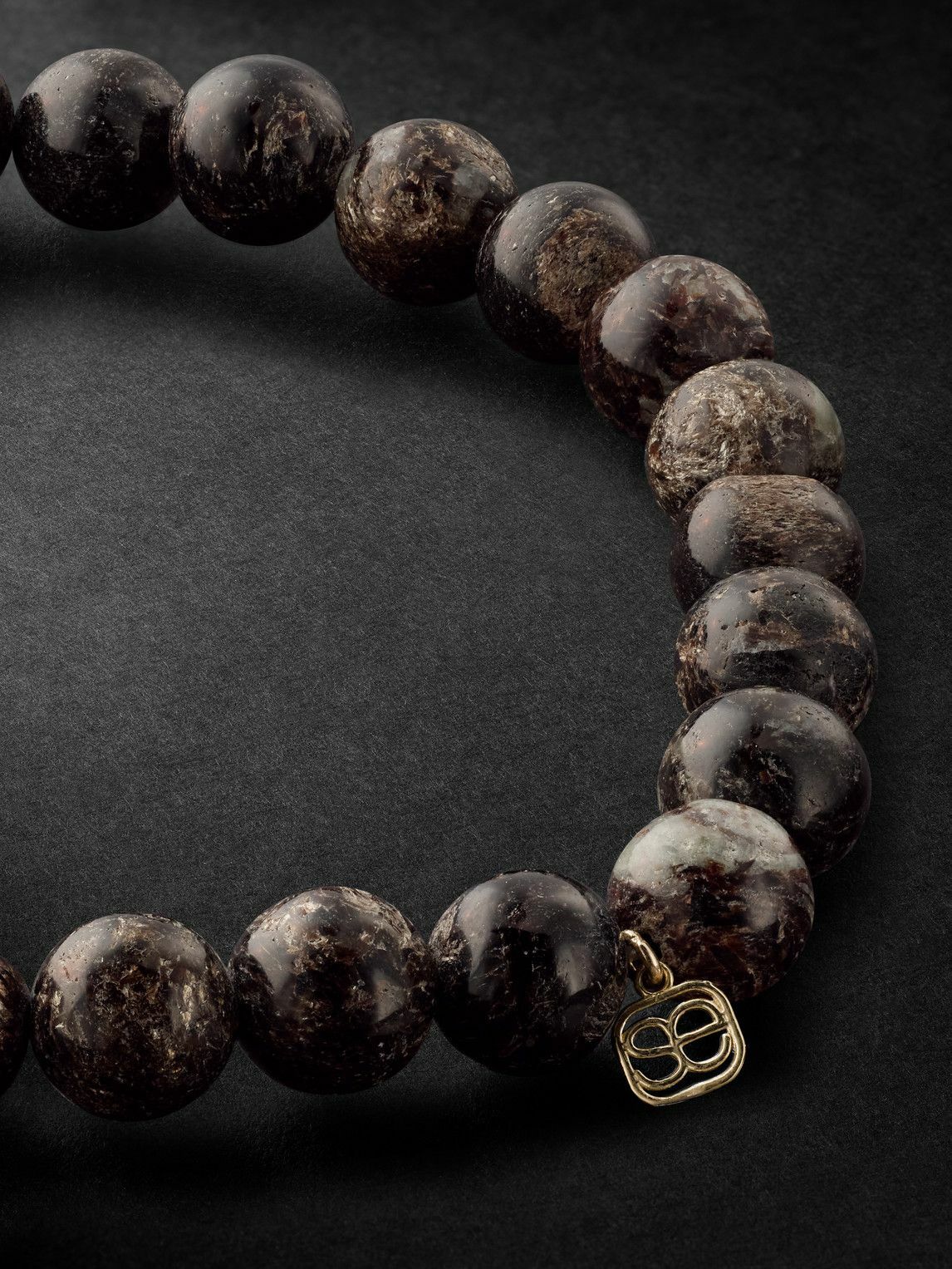Sydney Evan - Groovy Eye Gold, Enamel, Diamond and Hypersthene Beaded Bracelet