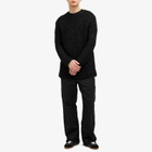 Comme des Garçons Men's Wool Garter Stitch Knit in Black