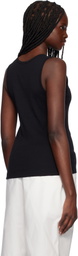 Maison Kitsuné Black Baby Fox Ribbed Tank Top