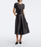 Simkhai Naelle bow-detail cropped satin top