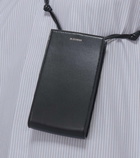 Jil Sander Tangle leather phone pouch