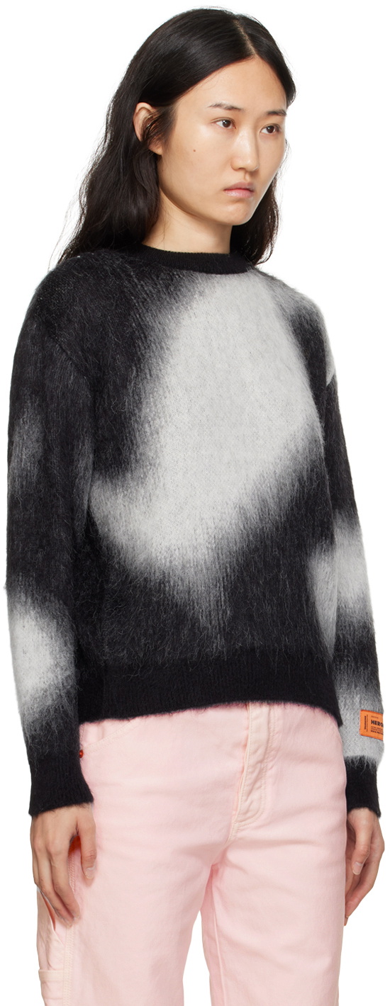 Heron Preston Black & White Aop Sweater