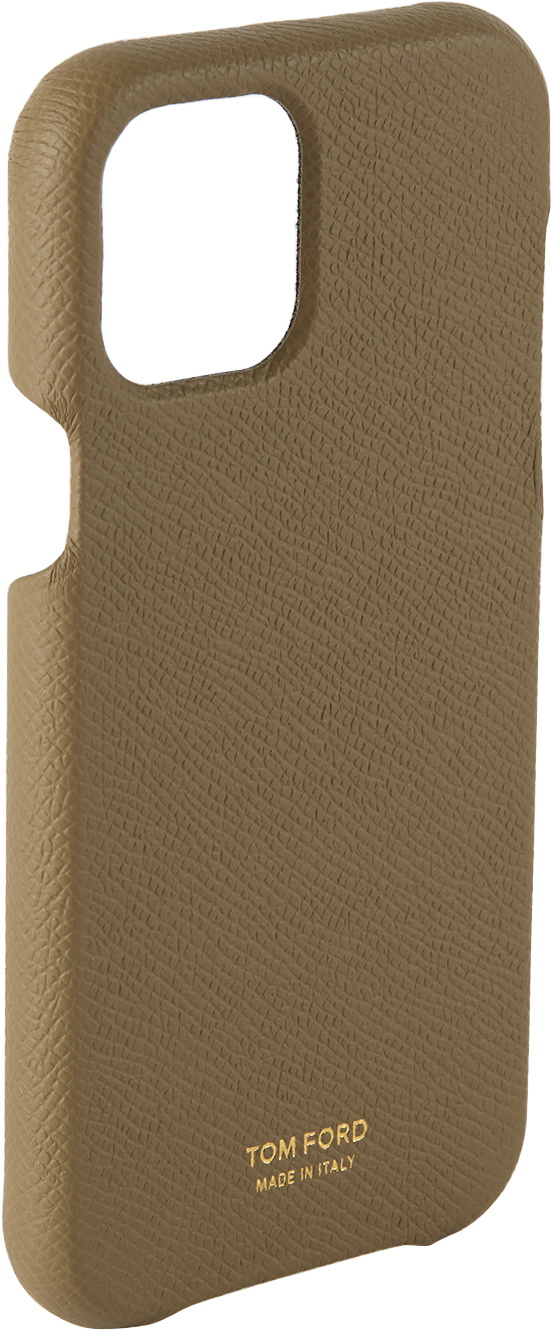 TOM FORD Brown Textured iPhone 12/12 Pro Phone Case