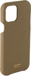 TOM FORD Brown Textured iPhone 12/12 Pro Phone Case