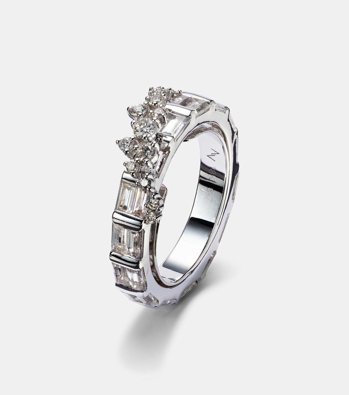 Ananya Scatter 18kt white gold ring with sapphires and diamonds