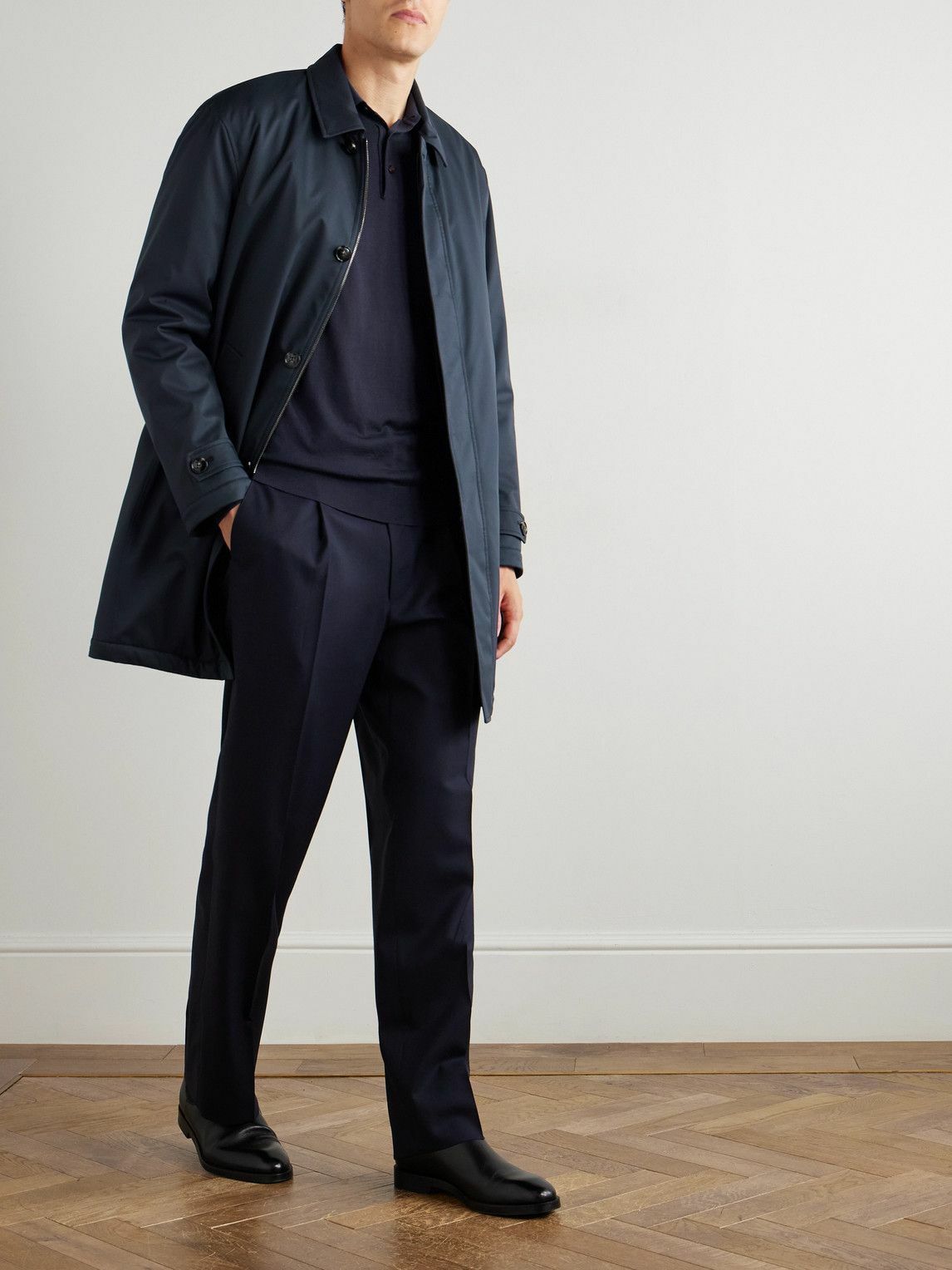 Kiton - Shell Coat - Blue