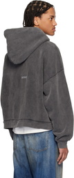 Acne Studios Gray Logo Patch Hoodie