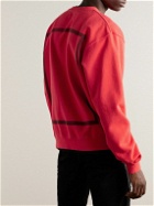 Gallery Dept. - Musique Embroidered Cotton-Jersey Sweatshirt - Red
