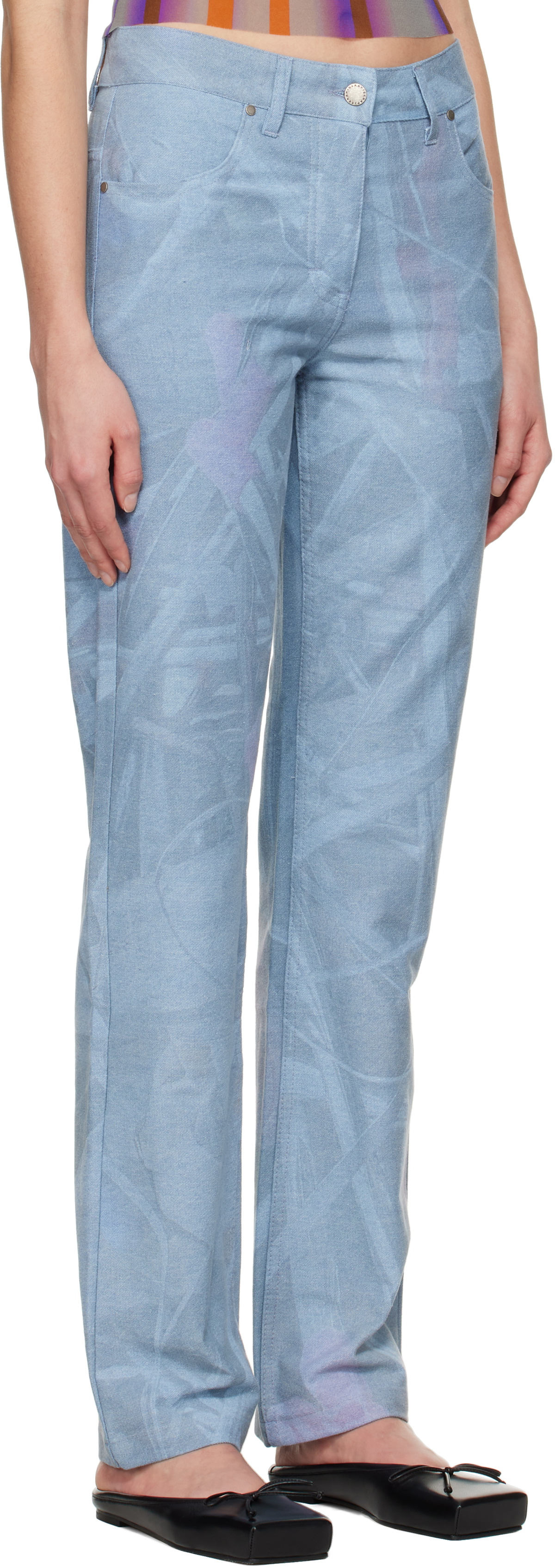 Serapis Blue Scrap Yard Fitted Jeans