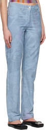 Serapis Blue Scrap Yard Fitted Jeans