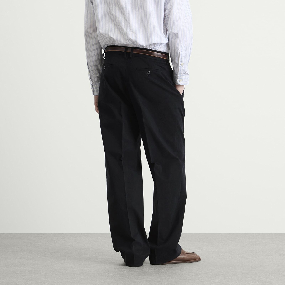 Le Père Men's Pleated Trousers in Navy