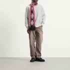 Umbro Men's Diamond Intarsia Knit Scarf in Black/Chili Pepper/White 