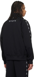 mastermind JAPAN Black Boxy Skull Tape Jersey Track Jacket