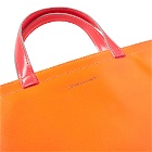 Comme des Garçons Super Fluro Leather Tote Bag in Yellow/Orange