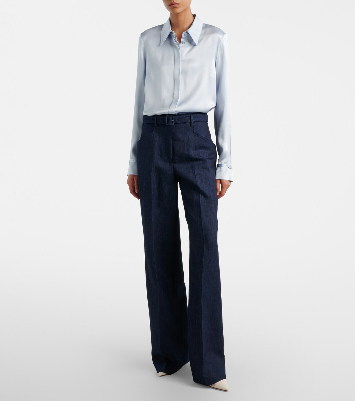 Gabriela Hearst Cruz silk satin shirt