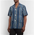 Beams Plus - Camp-Collar Printed Cotton Shirt - Storm blue