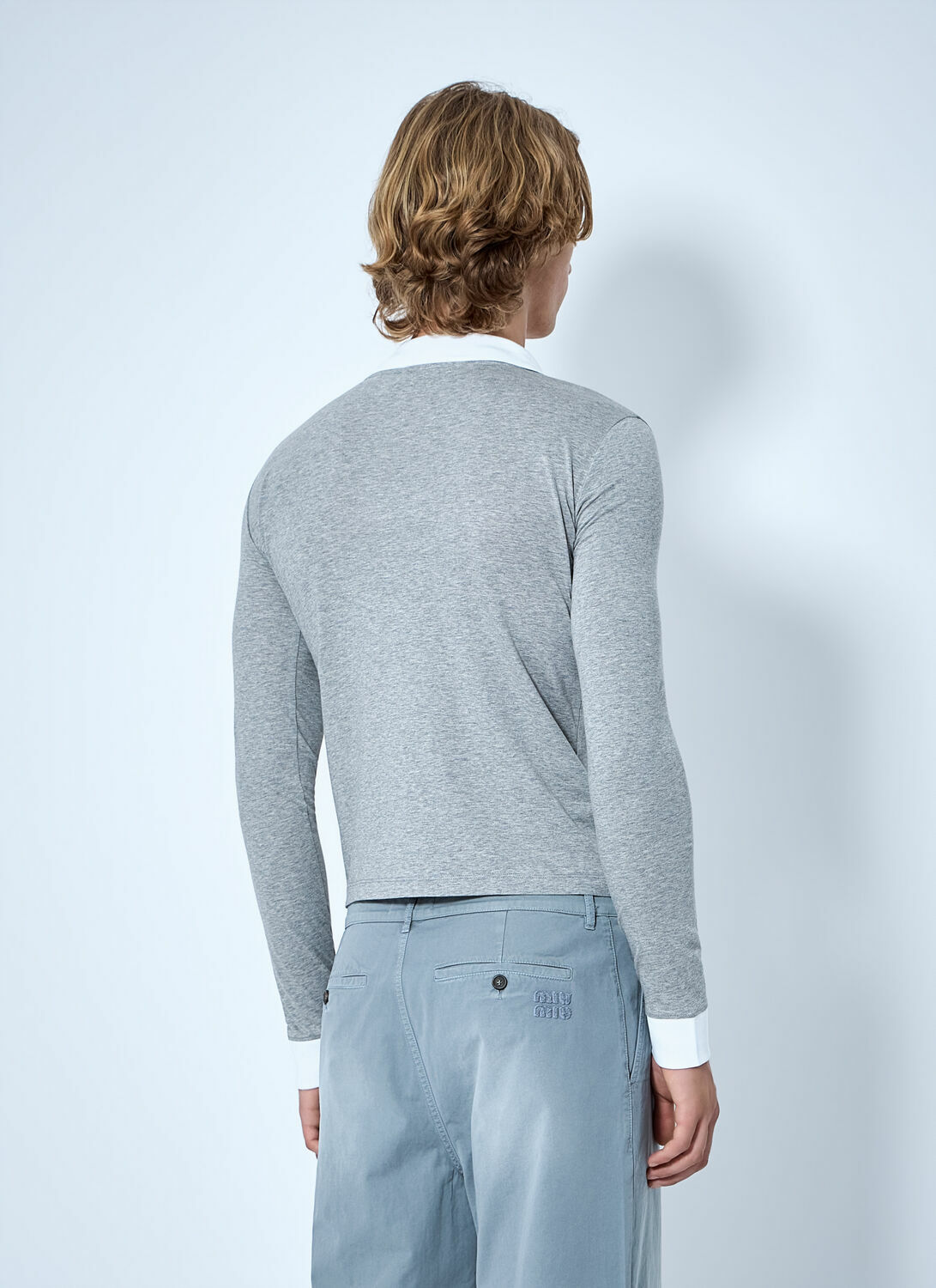 Miu Miu Collared Long Sleeve Knit Sweater