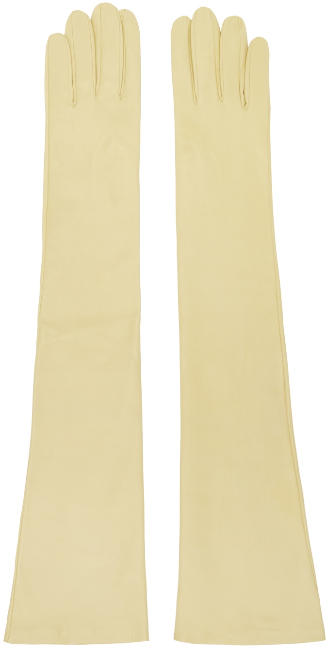Jil Sander Yellow Long Gloves
