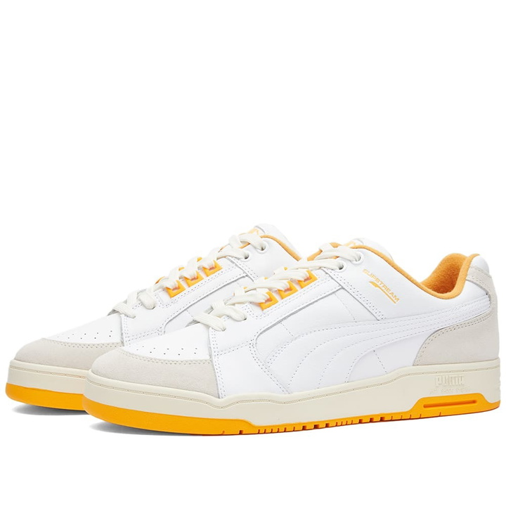 Photo: Puma Men's Slipstream Lo Retro Sneakers in White/Zinnia