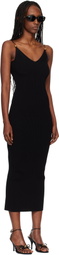 Versace Black Viscose Knit Midi Dress