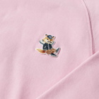 Maison Kitsuné Men's Dressed Fox Patch Adjusted Sweatshirt in Dusty Rose