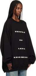 Rick Owens DRKSHDW Black Temple Hun Crewneck Sweatshirt