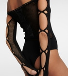 The Attico - Lace off-shoulder bodysuit