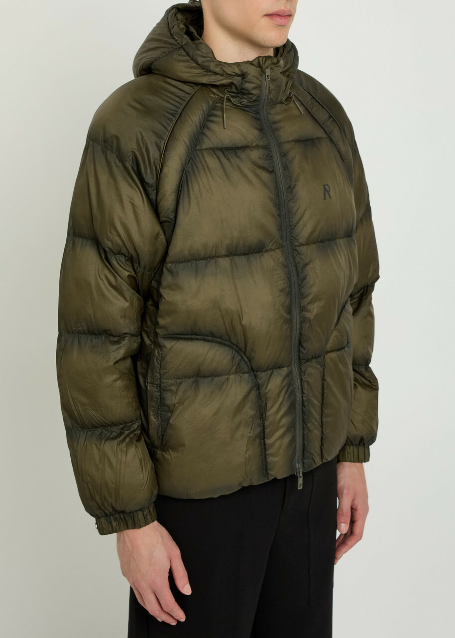 Represent Hooded Nylon Jacket Olive