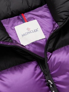 Moncler - Ophrys Logo-Appliquéd Colour-Block Quilted Shell and Ripstop Down Gilet - Purple