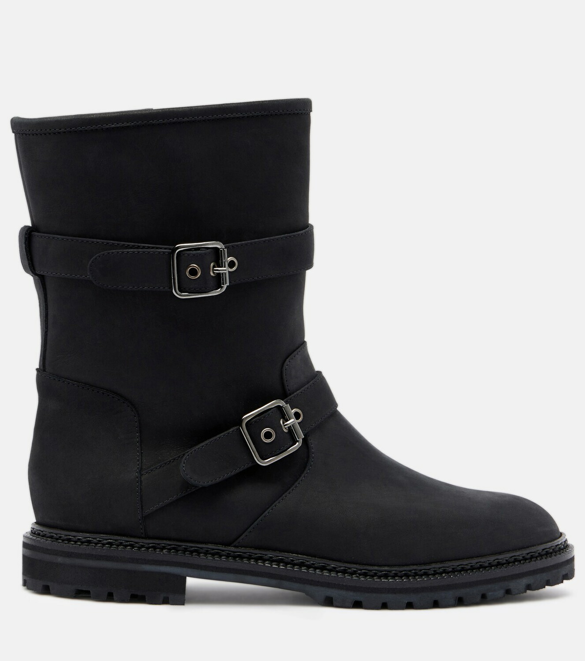 Manolo Blahnik Sulaltrosa leather biker boots