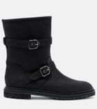 Manolo Blahnik Sulaltrosa leather biker boots