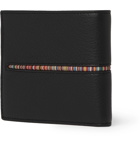 Paul Smith - Stripe-Trimmed Full-Grain Leather Billfold Wallet - Black