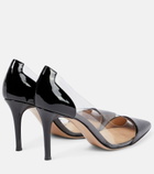 Gianvito Rossi - Plexi 85 leather and PVC pumps